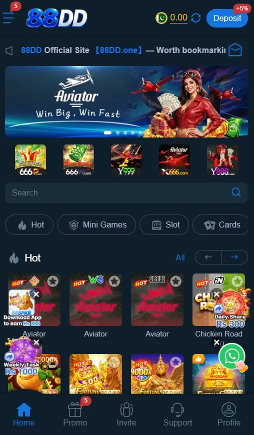 88DD Game apk Download Home Screen