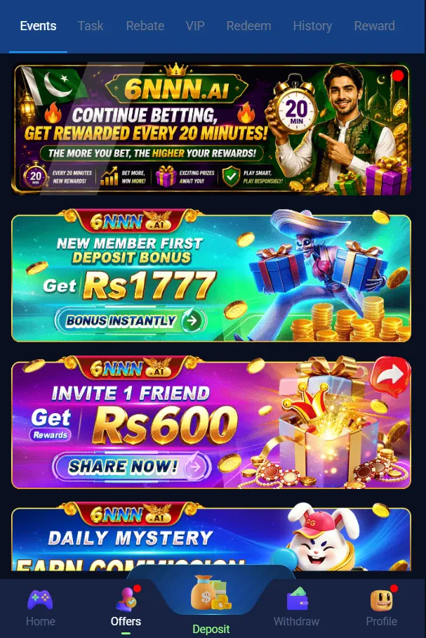 6NNN APK Bonuses